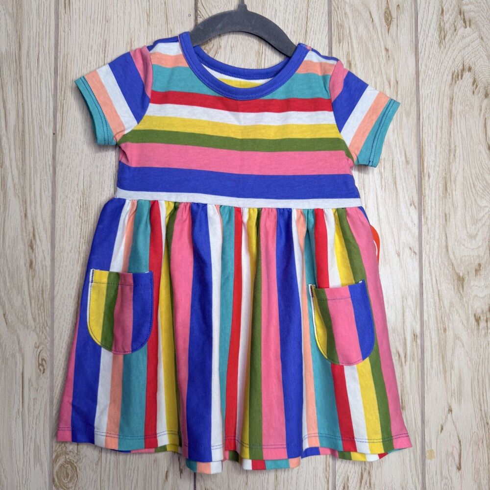 Wonder Nation Girls Play Dress with Short Sleeves